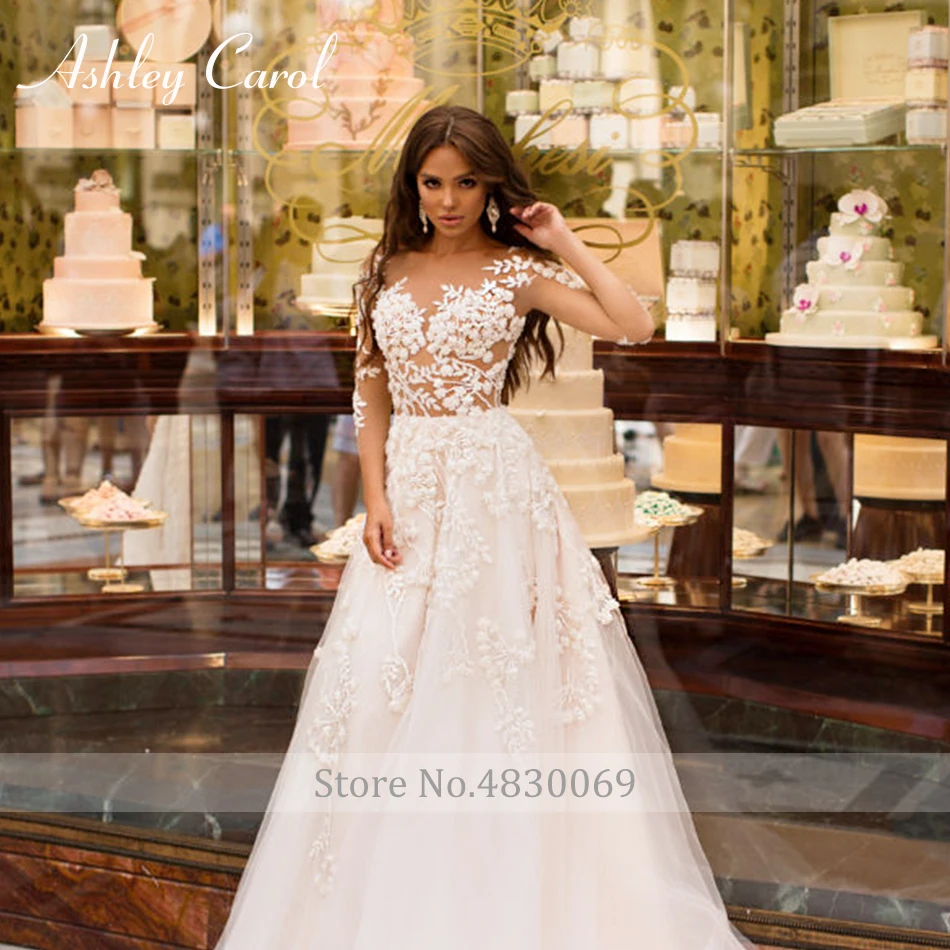Ashley Carol сексуальное винтажное атласное свадебное платье с v-образным вырезом и аппликацией из бисера, свадебные платья с коротким рукавом и шлейфом