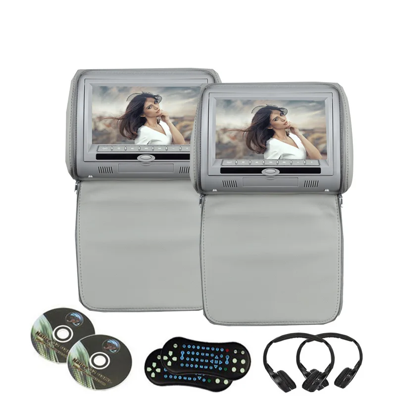 Cemicen 2 шт 7 дюймов Автомобильный DVD монитор для подголовника MP5 дисплей проигрывателя Поддержка USB/SD/IR/FM передатчик/Динамик/игровой пульт дистанционного управления