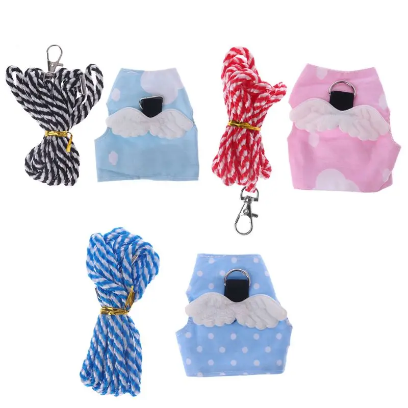 

Small Pet Harness Leash Forret Hamster Guinea Pig Wings Vest Clothes Dec-26A