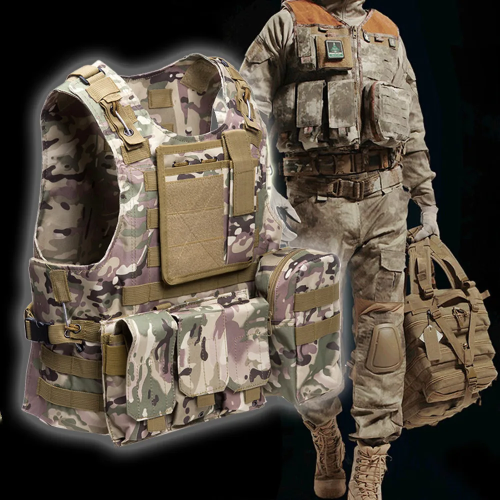 

Mounchain Airsoft Military Tactical Hunting Vest Combat Assault Tactical Vest with Pocket Outdoor Clothing Hunting Vest