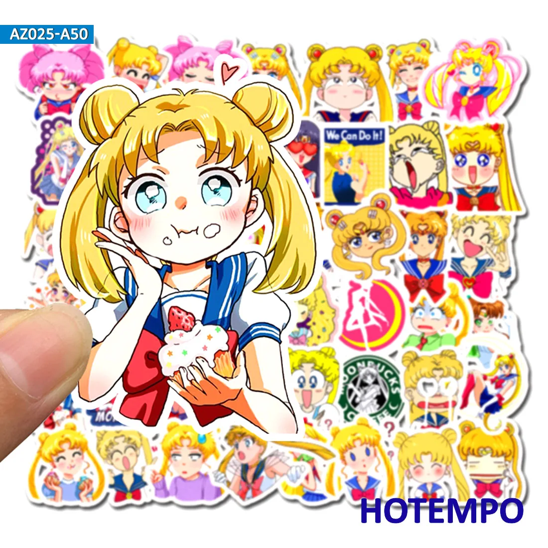 50pcs Anime Pretty Soldier Sailor Moon Stickers for DIY Mobile Phone Laptop Luggage Suitcase Guitar Skateboard Decal Stickers 50pcs Anime Pretty Soldier Sailor Moon Stickers for DIY Mobile Phone Laptop Luggage Suitcase Guitar Skateboard Decal Stickers