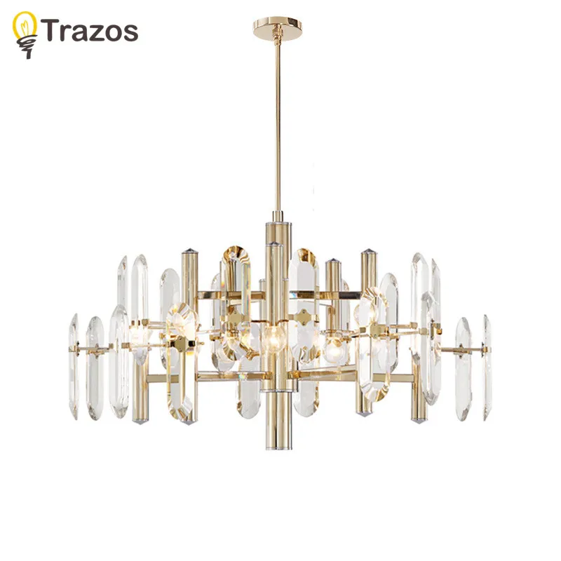

Art Deco Crystal Chandelier Living Room lustres de cristal Decoration Tiffany Pendants and Chandeliers Home Lighting Indoor Lamp