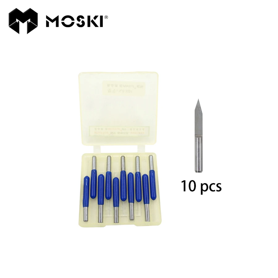 Фрезерный станок MOSKI 10 шт. 3 175 мм с плоским дном инструменты для резки резьба v