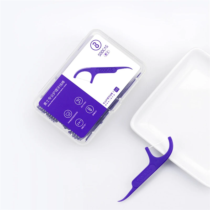50 шт./кор. Xiaomi Soocare Профессиональный тончайший DentalFoss эргономичный дизайн