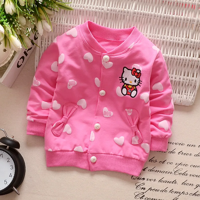 

Baby girls Fashion Coat Children Clothing Girls Cartoon Hello Kitty Coats tops Kids Toddler Jackets For 0-3 Years Infant Clothes