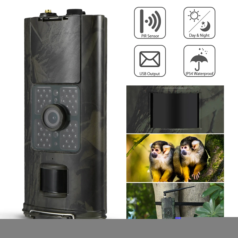 Hunting Camera 2G GSM MMS SMS Trail Camera 0.5s Trigger Time 16MP Night Vision Wildlife Surveillance HC700M (11)