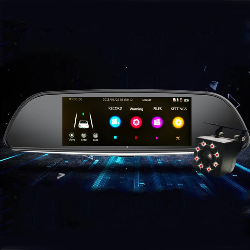 

NEW 7" car HD DVR Touch Screen Dual LES camera Car Dash Camera With rear Parking caemra Night Vision