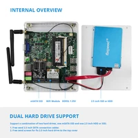 hdmi vga XCY אינטל Core i5 7200U i3 7100U i7 4500U Fanless מיני PC Windows 10 4K HTPC Thin Client מחשב שולחני NUC HDMI VGA WiFi 6USB (5)