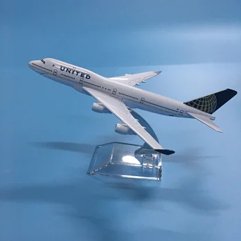 American Air United Airlines Boeing 747 B747 400 Airways 16cm Alloy Metal Plane Model Aircraft Airplane Model w Stand Gift 1