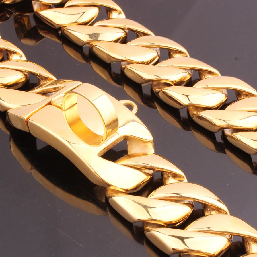 Преувеличенная Экстра-грубая 316L нержавеющая сталь Золотая кубинская большая собачья цепь ожерелье питбуль ошейники топ с чокером качество