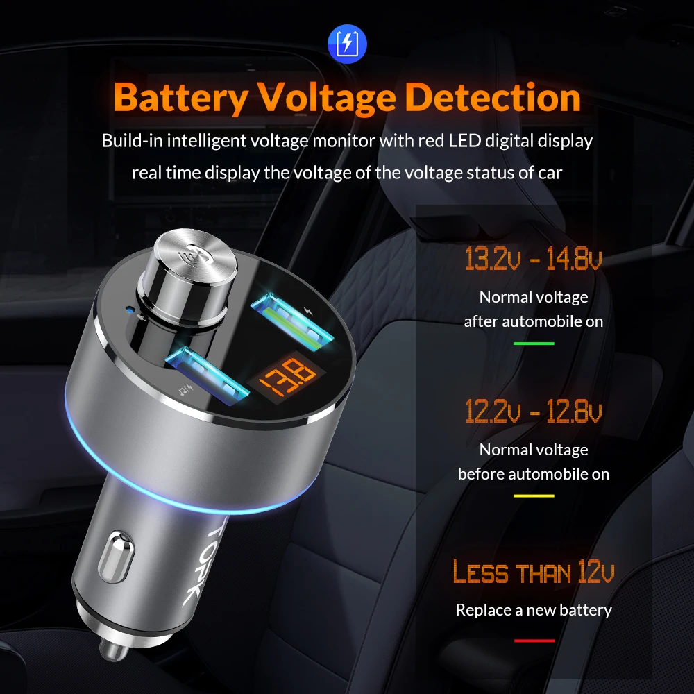 Pаспродажа Автомобильное зарядное устройство TOPK, беспроводной Bluetooth, fm передатчик, громкая связь, автомобильный аудио mp3 плеер QC3.0, быстрая зарядка, дво...