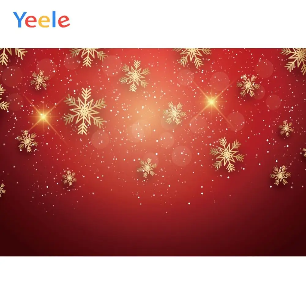 Yeele Dreamy Red Snowflake Star Light Polka Dots Personalized Photographic Backdrops Photography Backgrounds For Photo Studio