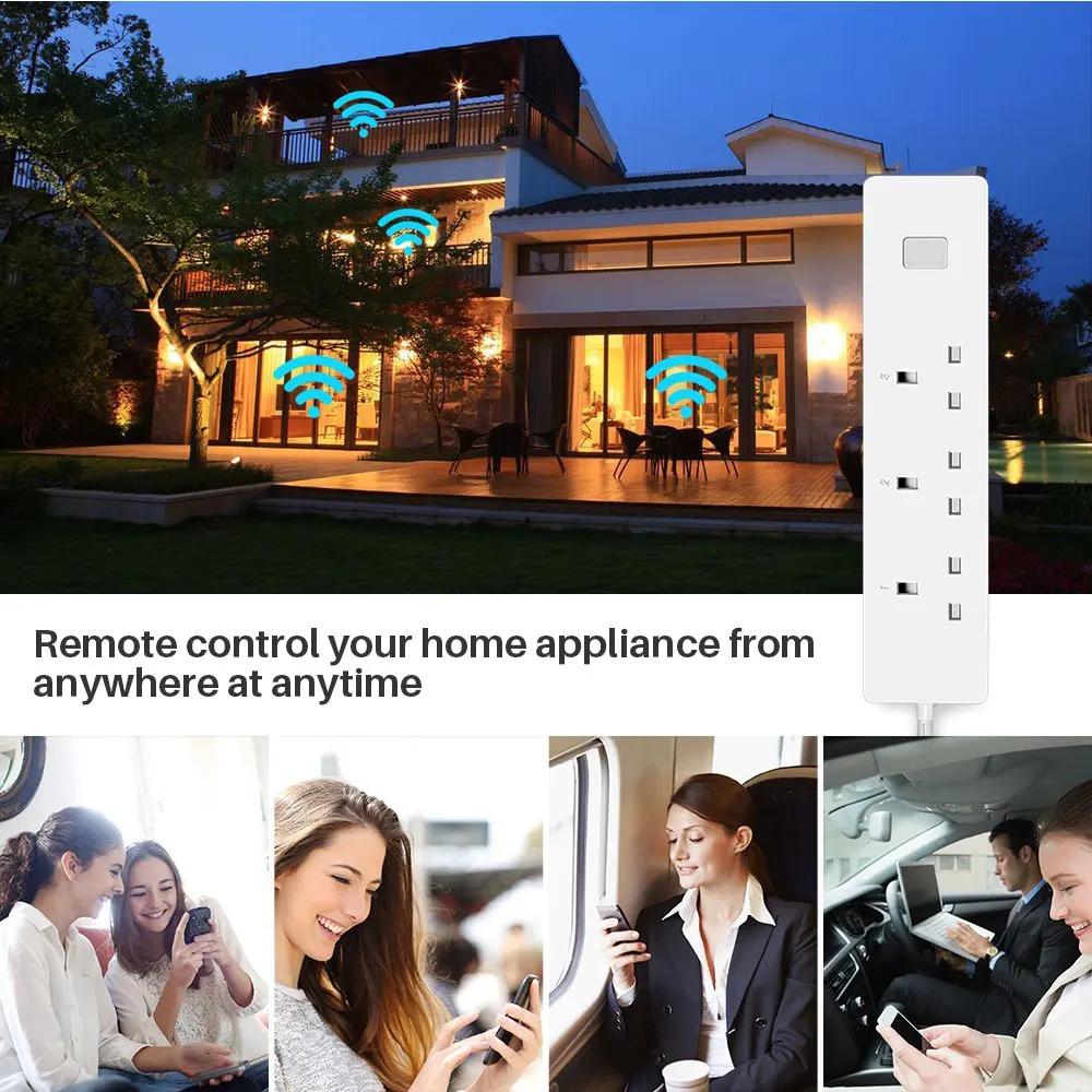 UK Wifi Smart Power Strip Socket Plug (4)