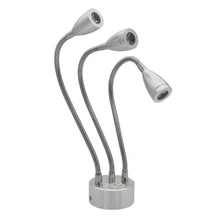 3 головки подзарядки гибкая трубка шкаф лампа, шланг батарея лампа, 3 Вт 9 Вт переключатель стол, потолок, стекло беспроводной акцент точечный светильник