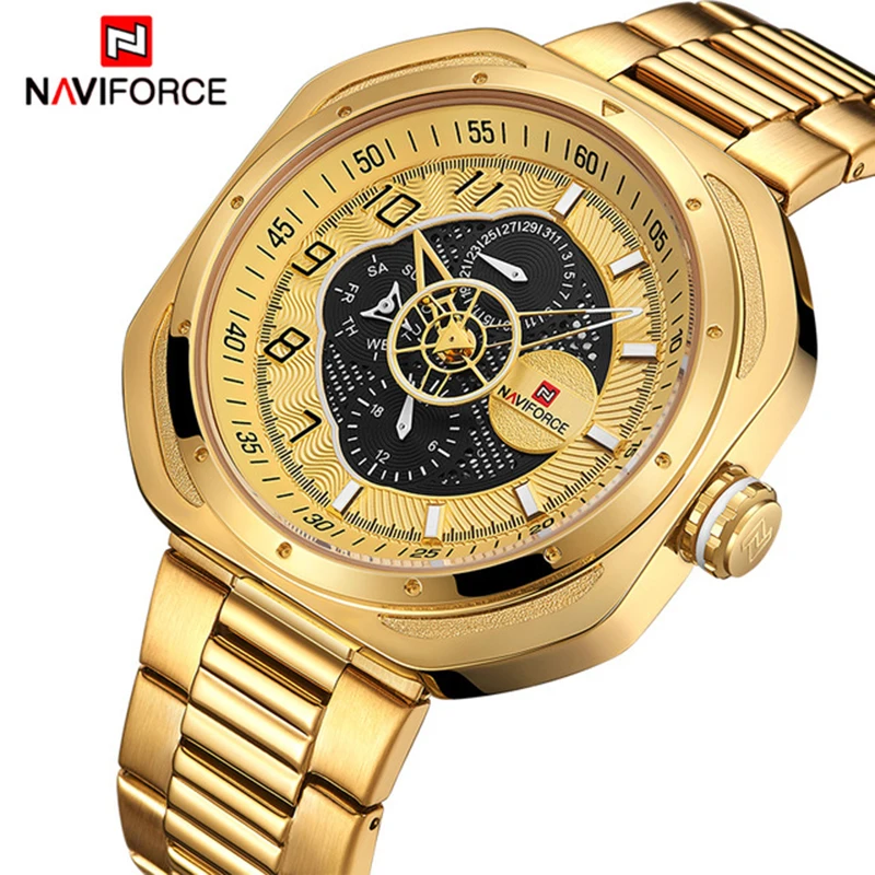 Мужские часы naviforce люксовый бренд мужские спортивные водонепроницаемые