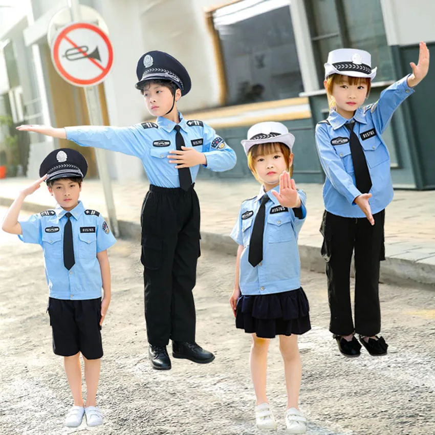 

Carnival Birthday Gift Party Fancy Costumes Team Student Policewoman Cosplay Costumes Police Officer Cop Uniform with Hat