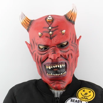 

Halloween Scary Party Masks Red Face Demon Horror Mask Anonymous Fancy Dress Adult Costume Mascaras Halloween Party Cosplay Mask