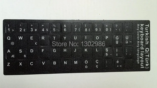 

5pcs Turkish Letters Alphabet Learning Keyboard Layout Sticker For Laptop/Desktop Computer Keyboard 10 inch Or Above Tablet PC