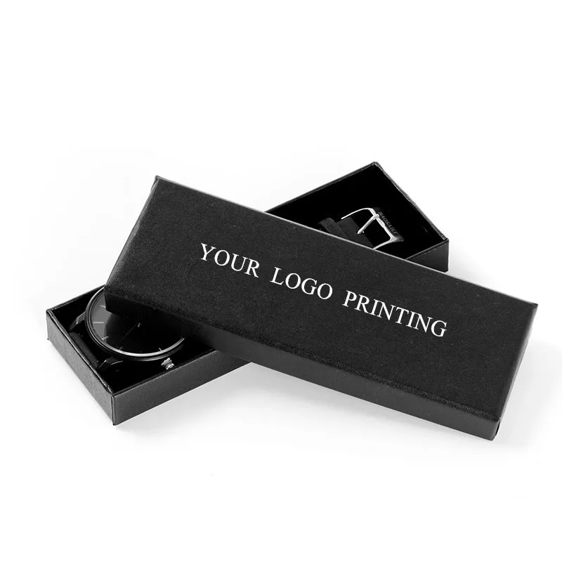 

New Customize Watch Box Black Paper Packing Box Gift Watch Case Box