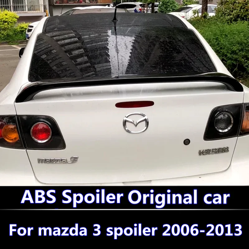 

For Mazda 3 2006-2013 Spoiler ABS Material Car Rear Wing Primer Color Rear Spoiler For Mazda-3 Original factory spoiler