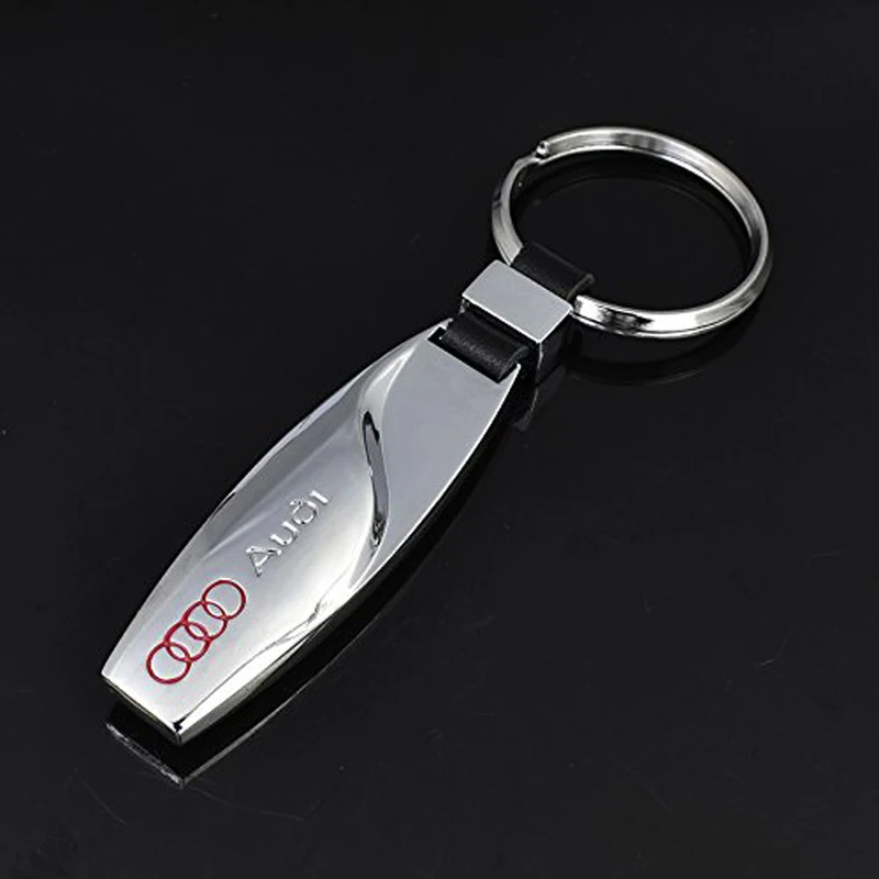 

Water drop shaped Emblem Car Keychain Keyring auto Logo for Audi