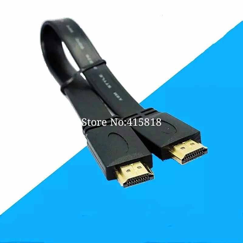 

Free Shipping 5Pcs/Lot Full HD Short HDMI Male Plug Flat Cable Cord for Audio Video HDTV 1m of 2017 AUG