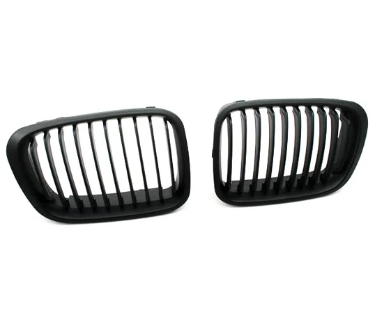 Euro Style Matte Black Front Grille for BMW E46 99-01 pre-facelift 4DR 3 Series |