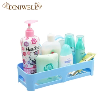 

DINIWELL Home Storage Rack Wall Suction Cup Hanging Plastic Sucker Shelf Holder Kitchen Bthroom Organizer