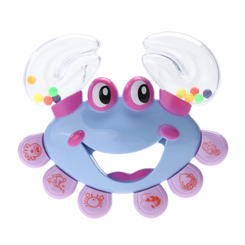 Kids Baby Crab Design Handbell Musical Instrument Jingle Shaking Rattle font b Toy b font Random
