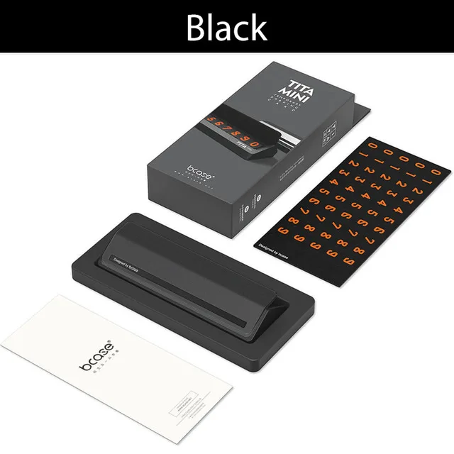 Чехол для Xiaomi mijia Bcase, TITA, откидной Чехол, автомобильный, умеренный, парковочный, для телефона, номерная карта, мини украшение для автомобиля, для xiaomi Mi home - Цвет: BLACK