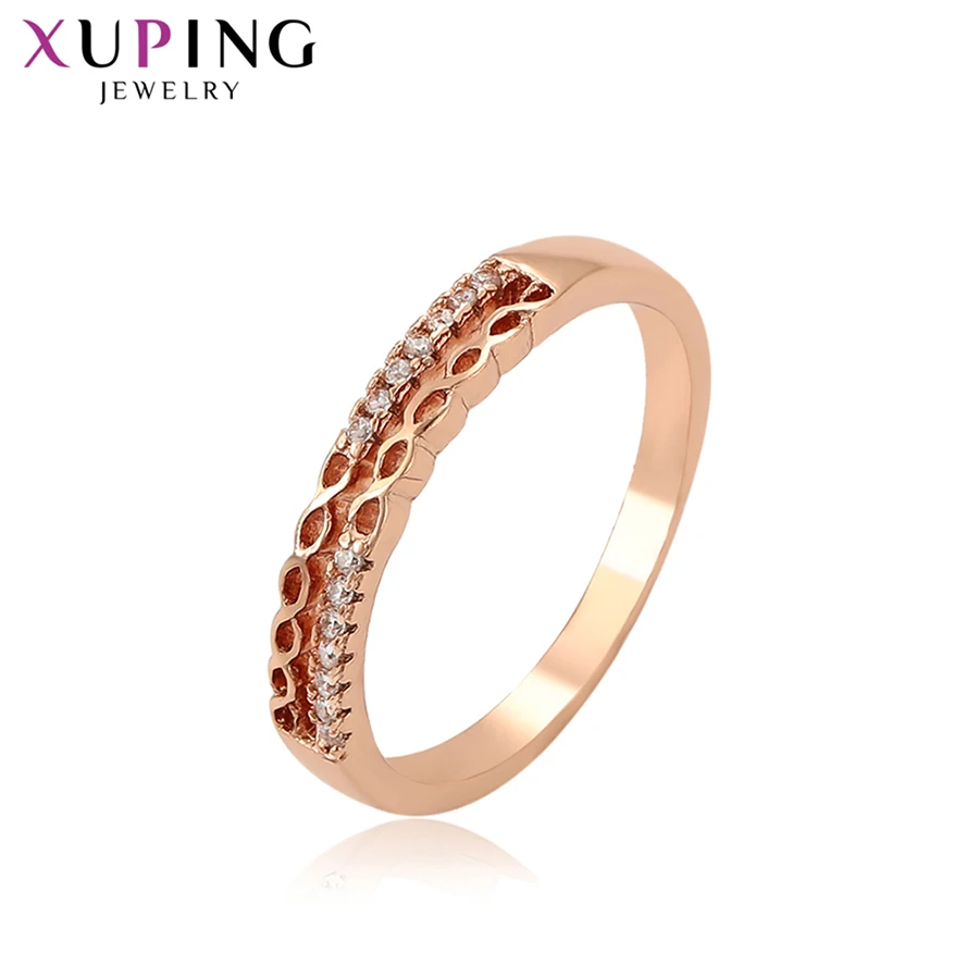 

Xuping Synthetic Cubic Zirconia Engagement Ring for Women Rose Gold Color Plated New Arrival Jewelry Gifts S14-16115