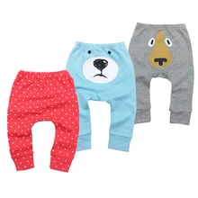 Infantil/штаны для маленьких мальчиков и девочек, одежда хлопковые принт мультяшных животных, красивые штаны с вышивкой, штаны с лисой, 6 мес