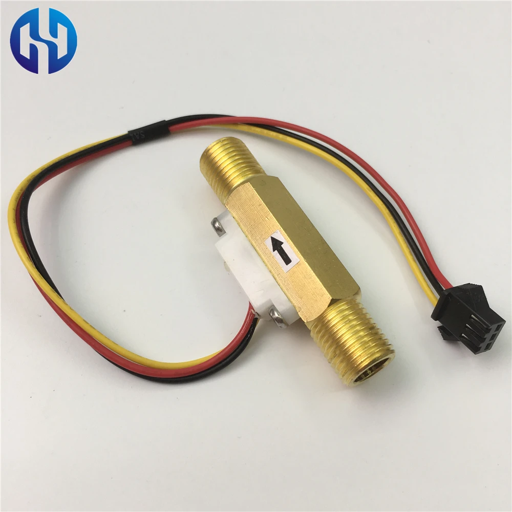 

G1/4" BSP Brass Water Flow Sensor Flowmeter Hall copper Flow Sensor Water Control 0.35-3.0L/min 0.8MPa