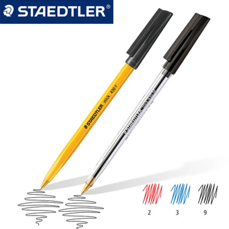 Staedtler Stick 430 м шариковая ручка 0,7 мм 10 шт./лот красный синий черный Shool& офисные принадлежности