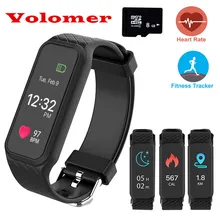 Новые volemer L38i умный Браслет BT4.0 монитор сердечного ритма наручные часы Спорт Фитнес красочные Экран smartband для iOS и Android