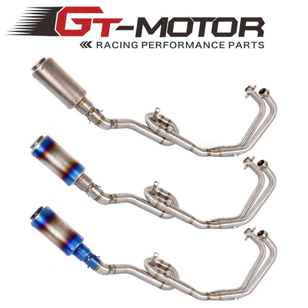 

GT Motor- For Yamaha MT-03 R25 R3 2014-2018 Motorcycle Modified Stainless Steel Exhaust Muffler with Full System Connecting pipe