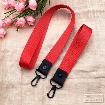 

Solid color keychain Tag Strap Neck straps Lanyards for keys ID Card Pass Gym Mobile Phone USB badge holder DIY Hang Rope Sling
