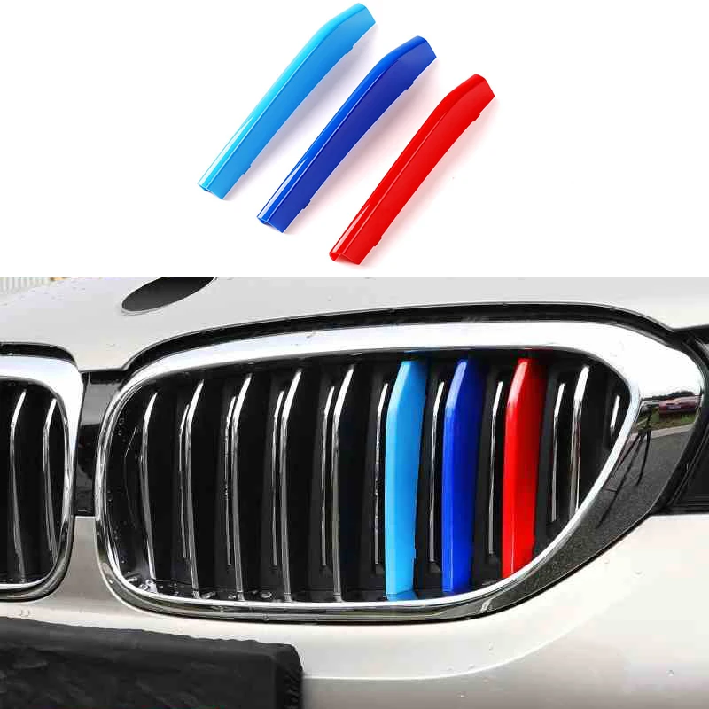

3pcs Colors Front Grille Grill Cover Molding Trim For BMW 5 Series G30 G31 17-18