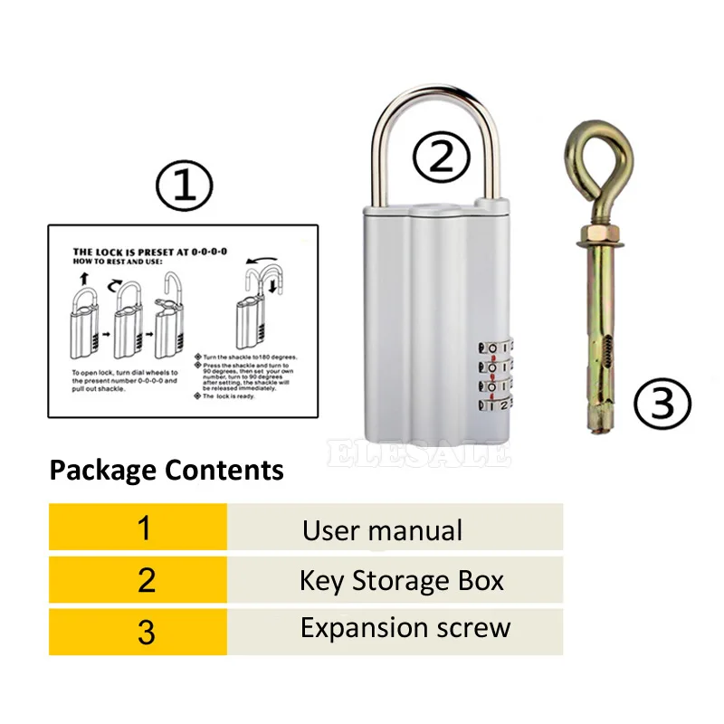Высокое качество ключ Сейф с 4-цифровой замок с паролем Скрытая запасной ключ безопасного хранения Коробка органайзер для Офис Carvan вилла