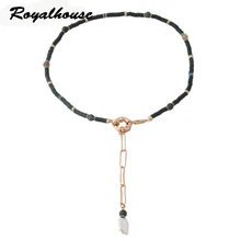 Royalhouse Freshwater Pearls Bracelete Nationality Fashion nation Braceletes Pulsera de piedra Mujer de Bohemia Bangle Jewelry la balsa de piedra