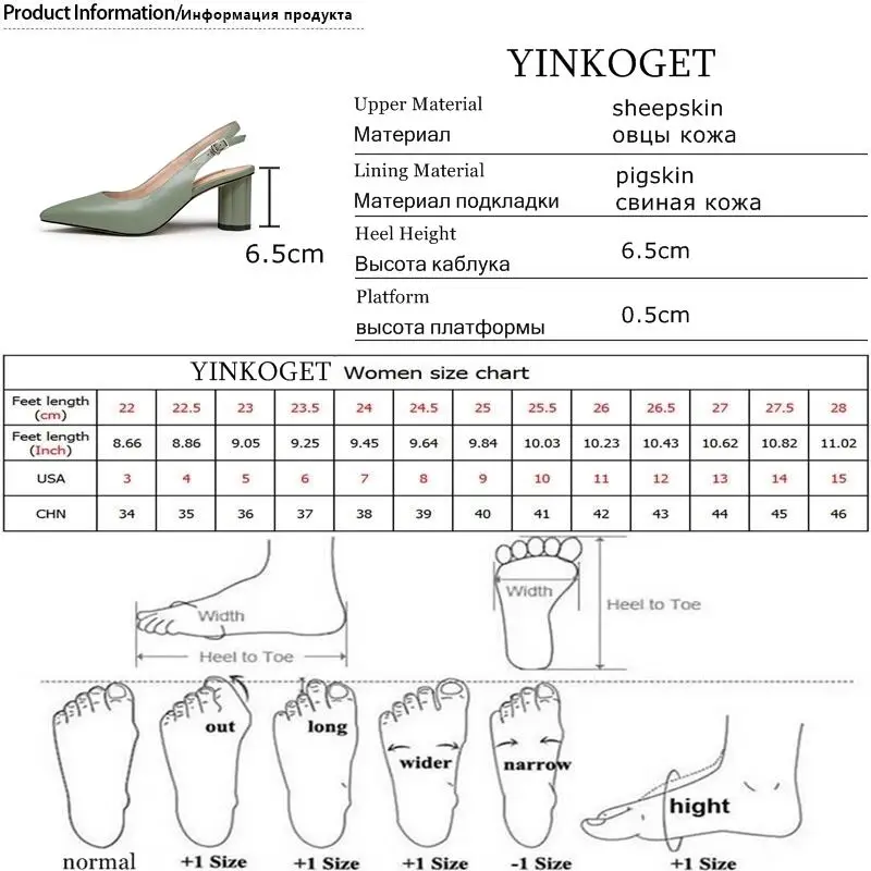 YINKOGET/женские босоножки из натуральной кожи уличные сандалии на высоком каблуке