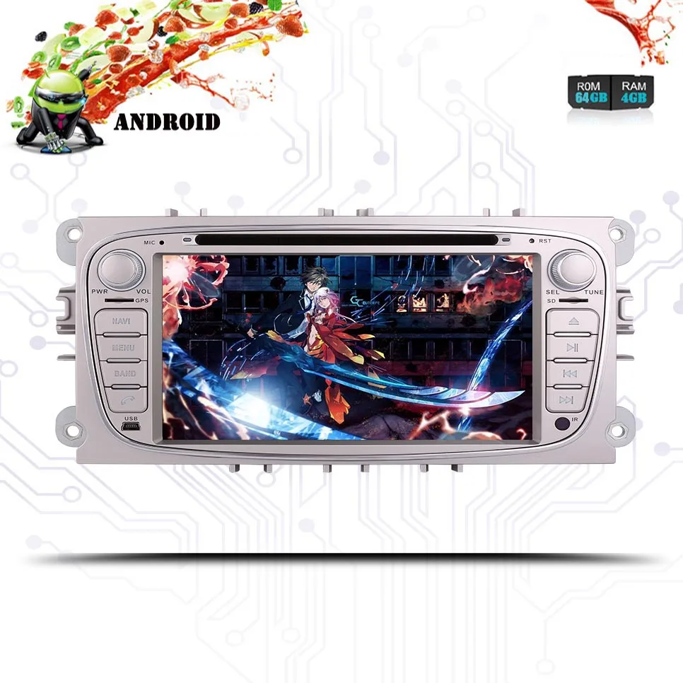 4G + 64G android 9 0 автомобильный dvd для Ford focus Mondeo Smax Kuga c max gps умное Радио Видео wifi | Мультимедиаплеер для авто -32945211810