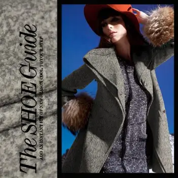 

LEO&LIN Winter Grey Circle Compound Winter Woolen Cloth Sewing 1 50cm