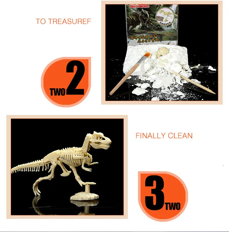 Trolltech Archaeological Creative DIY Archaeological Excavation Toy Assembled Version Reproduces Dinosaur Fossil Model Toys