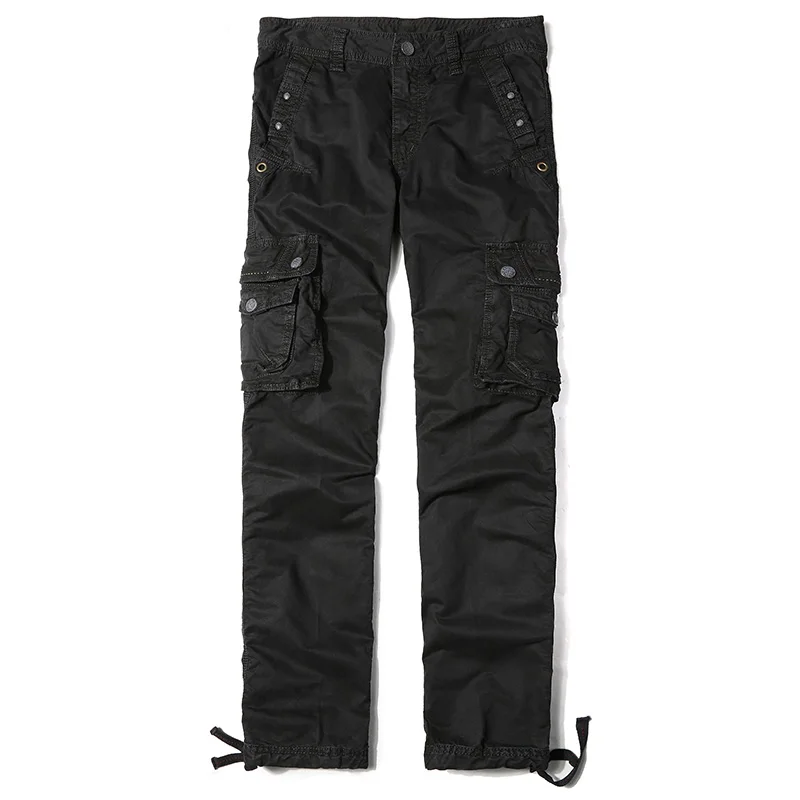 Новое поступление, брюки карго, мужские брюки, Pantalon Cargo Hommes, повседневные панталоны для бега, Мужская рабочая одежда, длинные брюки, хлопковые брюки, 89 - Цвет: Черный