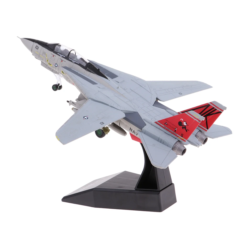 1:100 High Simulation Diecast Fighter Plane Model Toys USA F-14 Fighter Model Toys 20x19x13cm