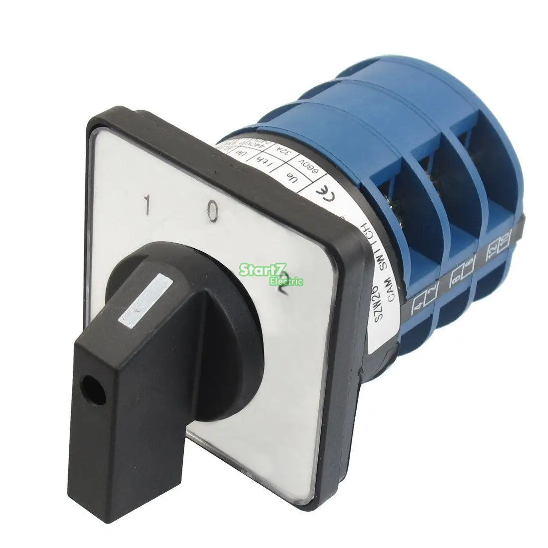 

AC 660V 32A 12 Terminals 3 Positions Rotary Selector Cam Changeover Switch