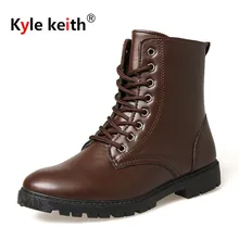 Kyle Keith 2017 High Top dr martins Men Winter Boot Shoes Black Mens Fur Plush Boots Cheap Snow Martin Ankle Shoes Black Brown