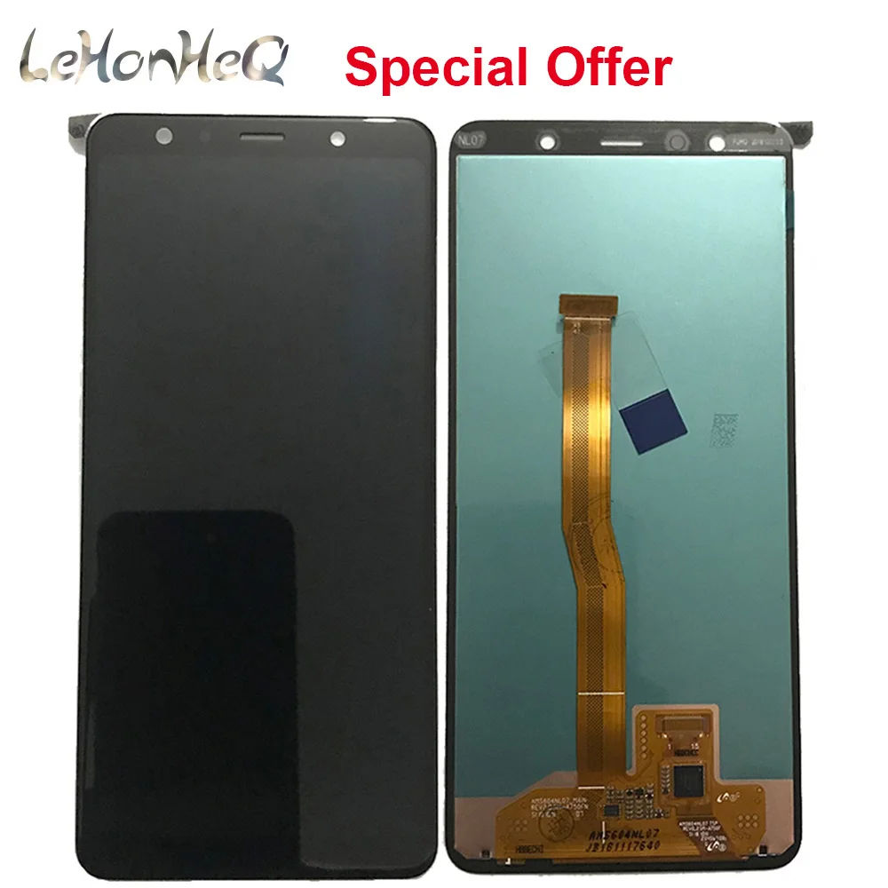 

100% Super AMOLED LCD For Samsung Galaxy A7 2018 A750 A750F Touch screen Digitizer LCD Display Assembly For Samsung SM-A750 LCD