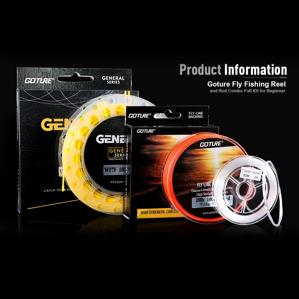 Goture Fly Fishing Rod Combo 2.7M Fly Fishing Rods 5/6 7/8 CNC-machined Aluminum Fly Reel with Lures and Lines Fishing Kit Goture Fly Fishing Rod Combo 2.7M Fly Fishing Rods 5/6 7/8 CNC-machined Aluminum Fly Reel with Lures and Lines Fishing Kit